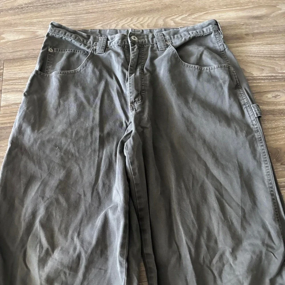 Vintage Y2K/2000s Baggy Grey Skater Style Carpenter Pants! 34x33